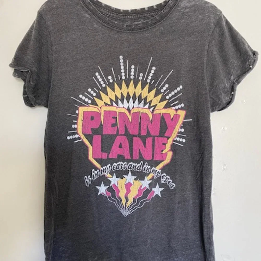 ONE LEFT: NEW Recycled Karma Vintage Mineral Wash PENNY LANE tshirt Med - Picture 3 of 5